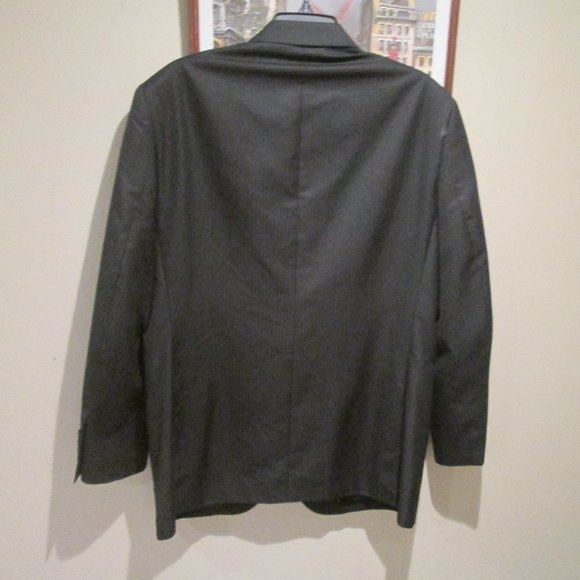 BLAIR UNDERWOOD mens 42R Black Pinstripe 2-button SPORT COAT Jacket Blazer - Picture 3 of 5